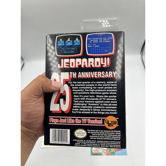 Jeopardy 25th Anniversary Nintendo NES - Complete In Box! - Picture 12 of 16